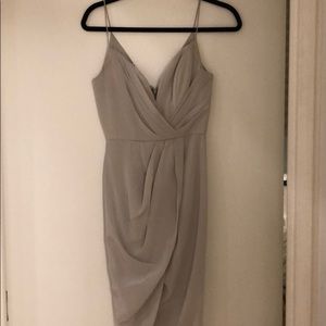 Zimmermann grayish silver midi dress 0